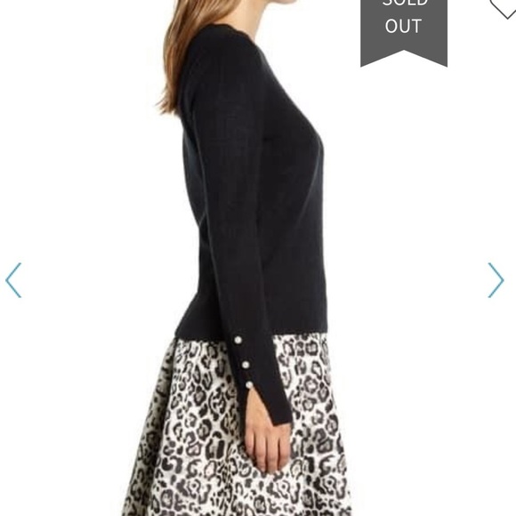 Rachel Parcell | Scallop Crew Neck Pearl Sweater - Picture 8 of 9